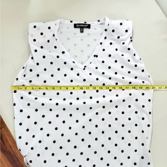 New Blank NYC Black and White Polka Dot Tank Top - Picture 2 of 7